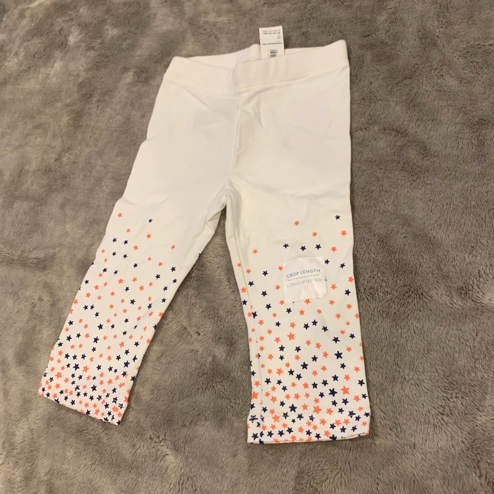 Old Navy - Girls 3T/3A - White leggings 3/4 cropped